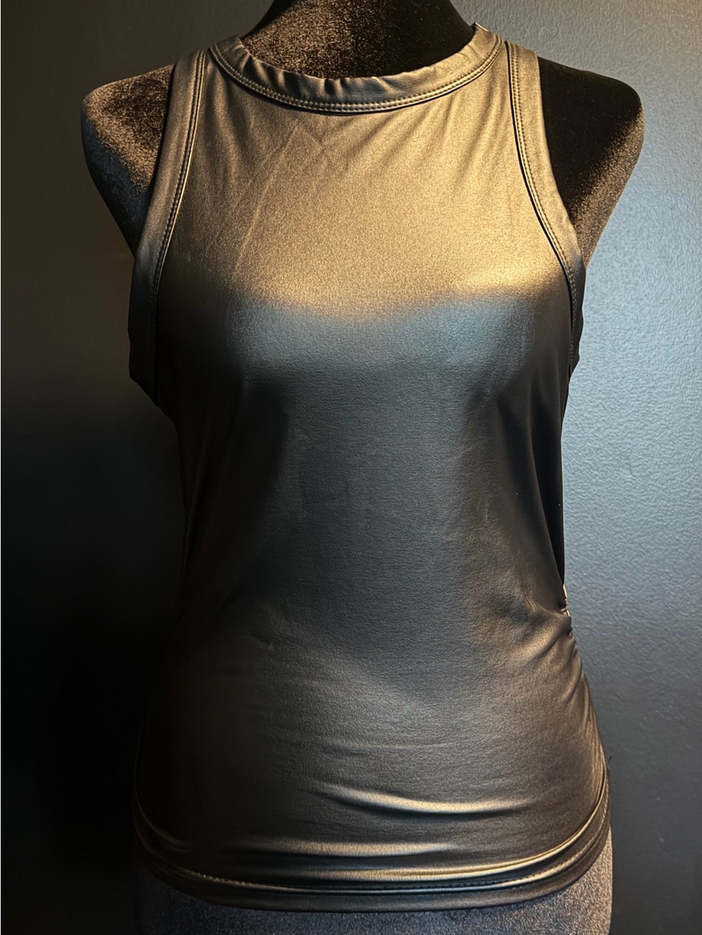 Faux Leather Tank Top